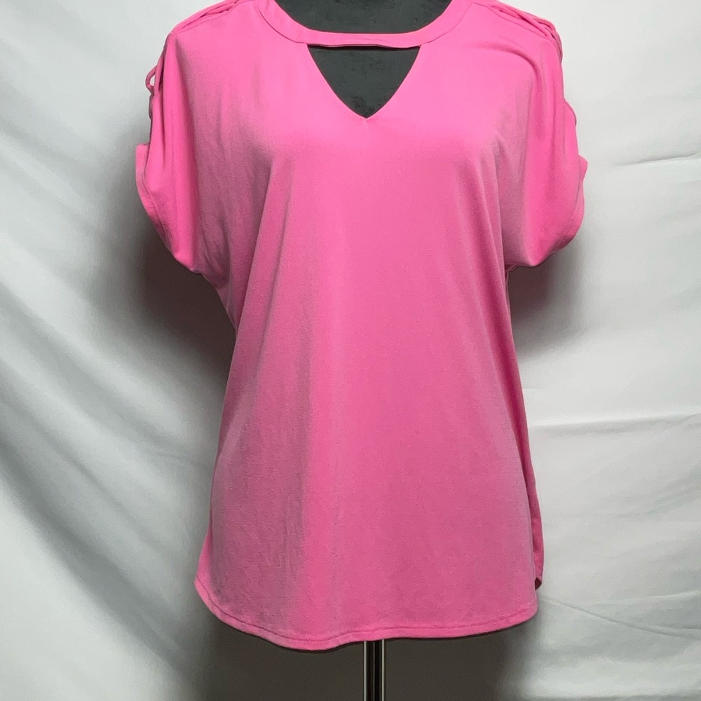 7th Avenue/New York & Co. Women's sleeveless pink blouse, size Large